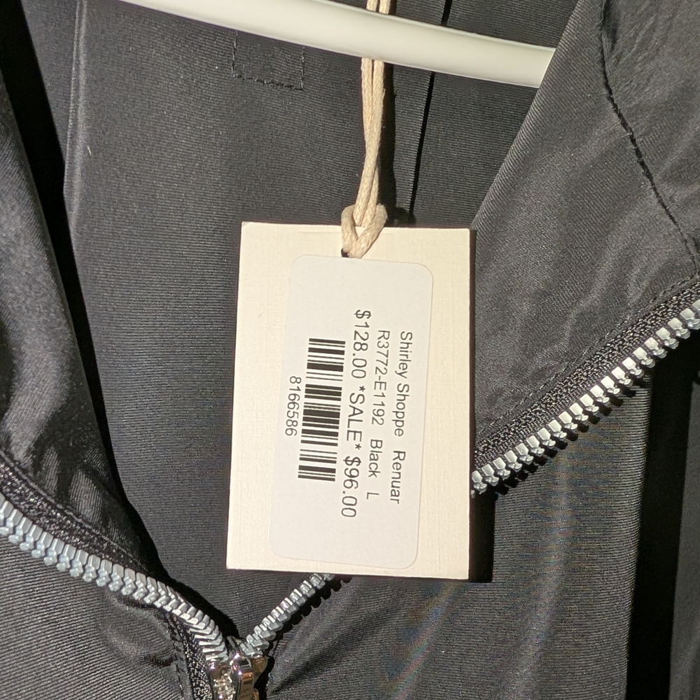 Renuar Black Ruched-Sleeve Zip Jacket - Picture 6 of 6